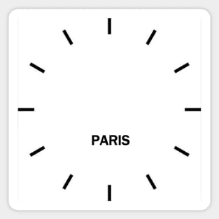 PARIS Time Zone Wall clock Sticker